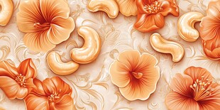 3d浮雕缤纷花卉