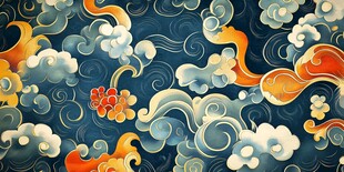 宋代云图高端云纹装饰