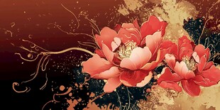 抽象牡丹图