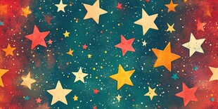 壁纸儿童卡通幻彩星星