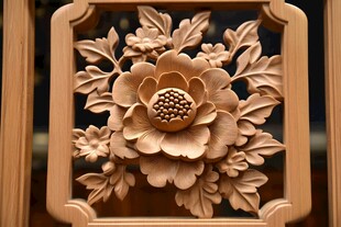 木雕花胚