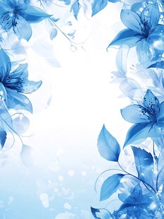 唯美蓝色花卉