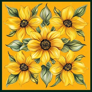 高清手绘太阳花