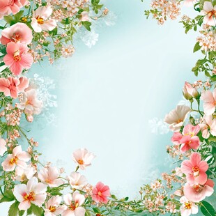 桃花节拍照框花卉