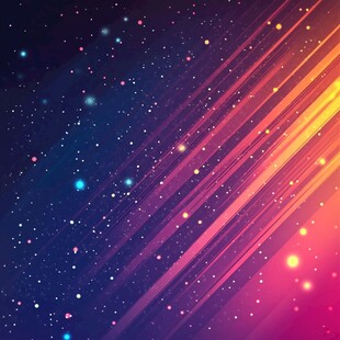 彩色流星雨插画