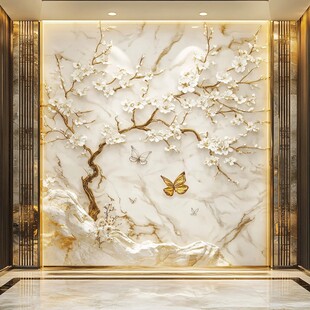 酒店梅花背景墙