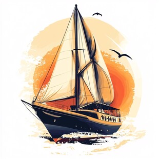 扬帆远航元素