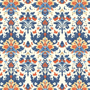 欧式花纹四方连续花卉