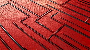 红色金属质感地产