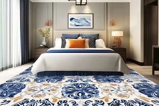 蓝色浪漫中式地毯
