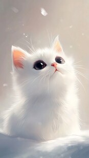 奶萌小猫插画图案