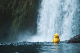 清凉一夏小黄鸭