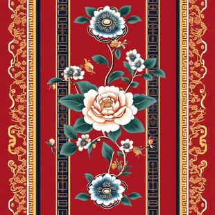 中式牡丹花花纹