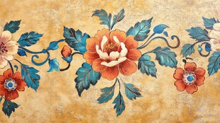手绘丝绸壁纸