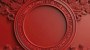春节新年红色物料背景