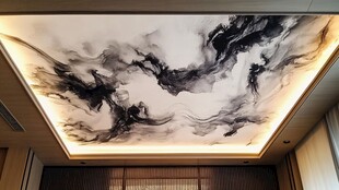 水墨画软膜天花
