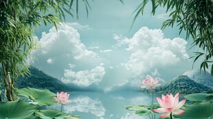 荷花节led屏背景