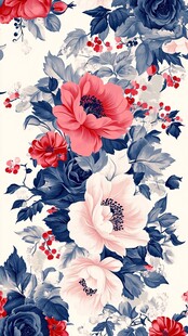 手绘质感牡丹花