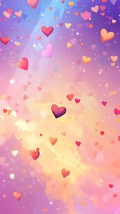 心动浪漫氛围背景