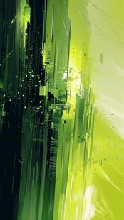 荧光色梦幻科技感