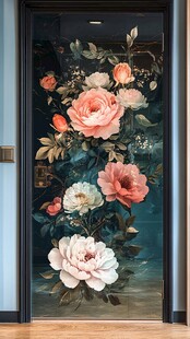 牡丹花艺术玻璃