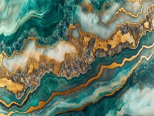 大理石纹路客厅流体画