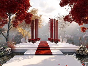 秋夕婚礼效果图