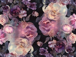 水彩花效果面料循环图