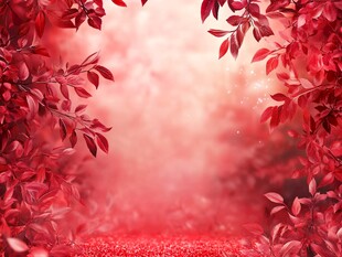 红色树叶背景