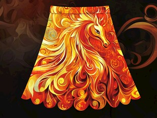 马图案丝巾设计