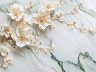 大理石花背景墙