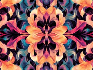 彩色酷炫抽象花纹图案