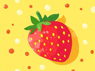 创意草莓插画