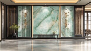 新中式琉璃背景墙