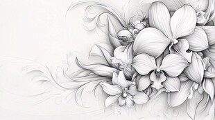 手绘创意百花壁纸