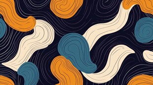 简洁大气拼色曲线纹理