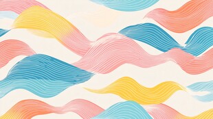 简洁大气拼色曲线纹理