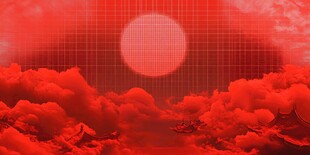 红色大气主题背景