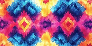 地毯图案抽象背景水彩