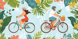 骑行驴友青春旅行