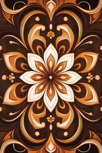 棕色装饰花纹