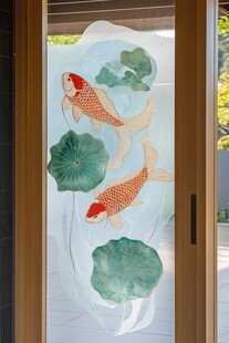 现代屏风鲤鱼图