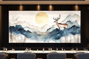 金鹿轻奢壁画