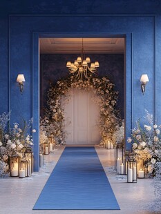 克莱因蓝婚礼迎宾区