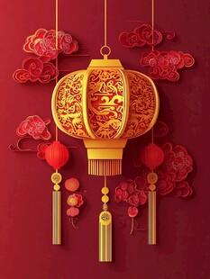 春节装饰立体灯笼