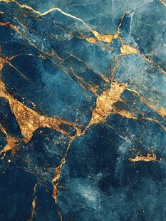 蓝底金线大理石