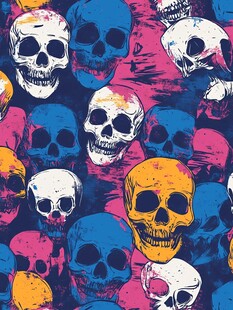 骷髅头印花图案