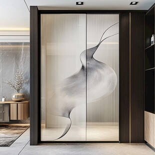 艺术玻璃推拉门