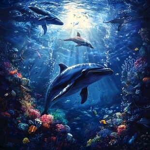 3d展画3d地贴海洋