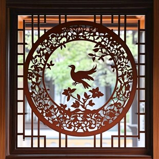 古铜窗花